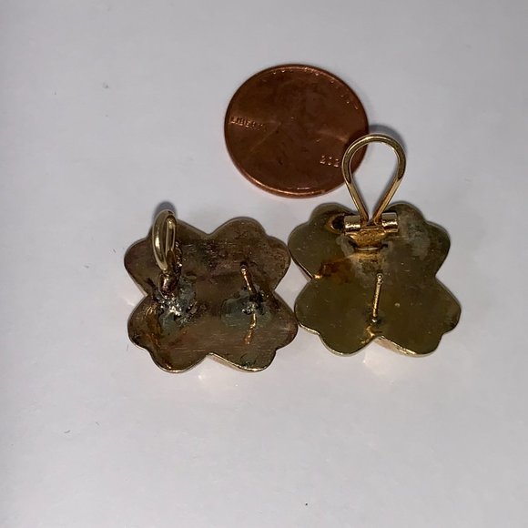 14 Kt Gold X Shaped Earrings - Picture 12 of 14